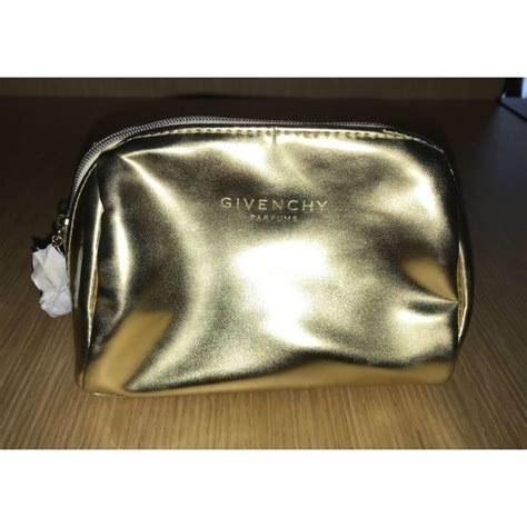 givenchy gold makeup bag